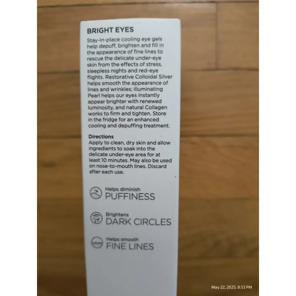 BeautyBio Bright Eyes Depuffing And Brightening Eye Gels - Box Of 15 Pairs Seale